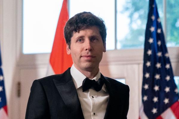 Sam Altman in a tuxedo at the White House