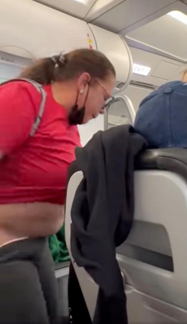 The woman appeared to throw a tantrum after a flight attendant told her she could not use the restroom.